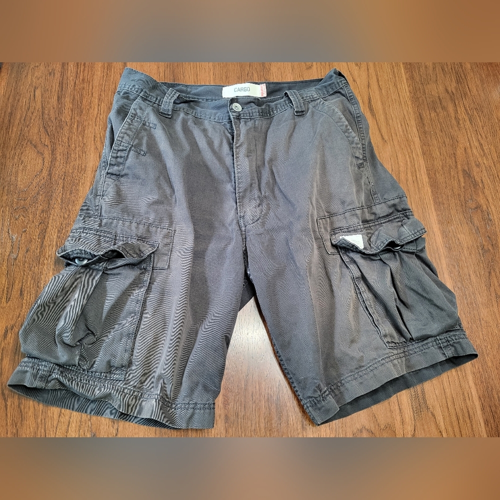Levi's Black Baggy Pocket Cargo 100% Cotton Casual Summer Shorts, Men's 34